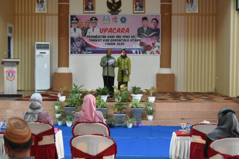 Bupati Indra Yasin hadiri peringatan Hari Ibu Nasional yang ke-92 tingkat Kabupaten Gorut.