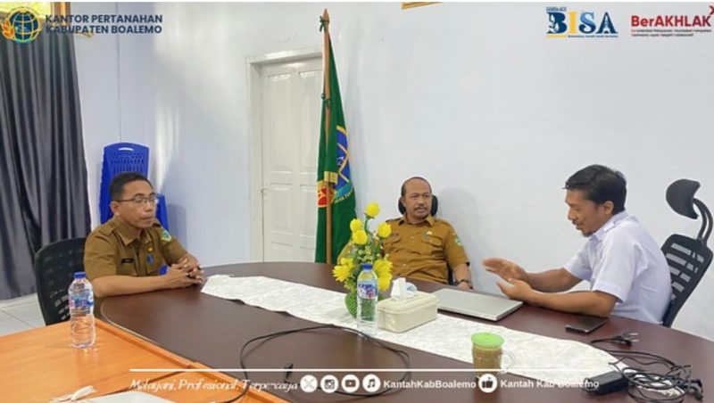Kepala BPN Boalemo bersama jajaran Sekda Boalemo. (Foto: @kantahkabboalemo)