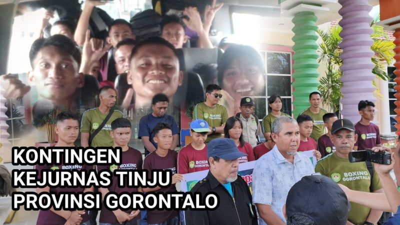 Pemberangkatan Kontingen dilepas langsung oleh ketua Pertina Kota Gorontalo, Suryadi Antule, Senin 20/10. (Dok: JM)